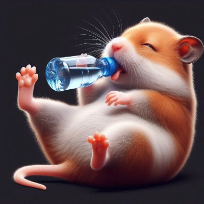 Fresh water for a dehydrated hamster