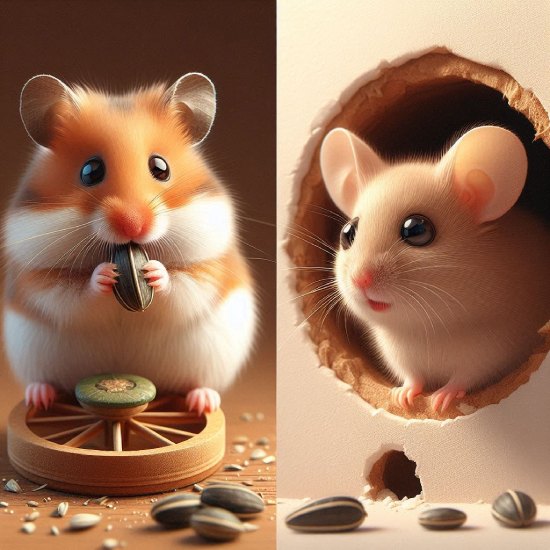 Hamster and mice body shape