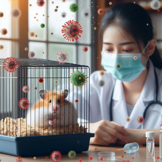 Maintaining hygiene from sick hamsters