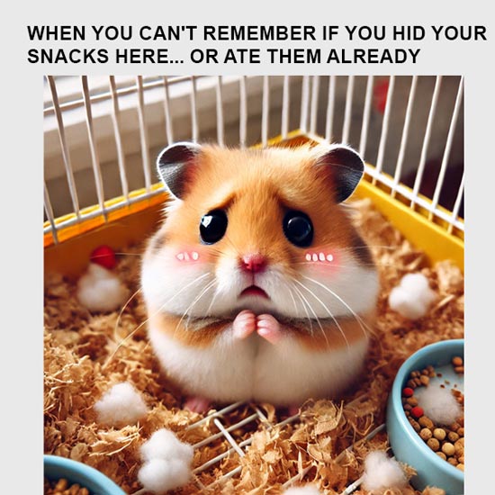 Hamster eating meme