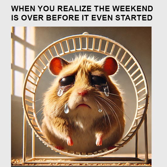 Hamster Monday morning meme