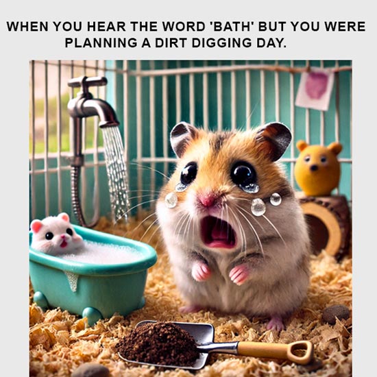 Hamster bath meme