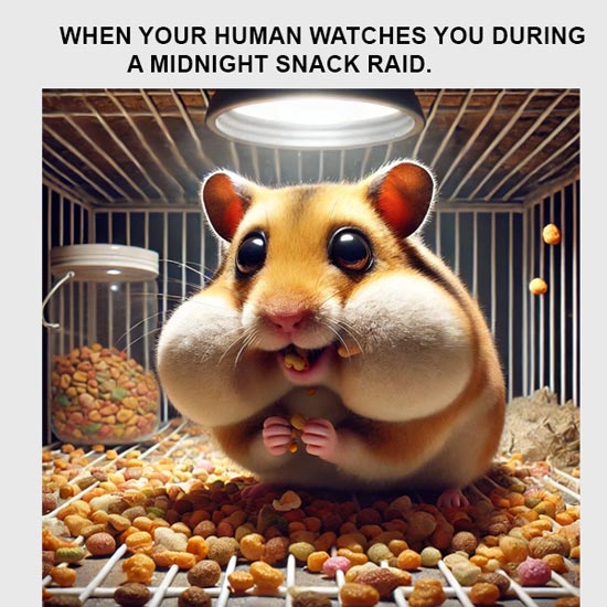 Hamster funny eating meme