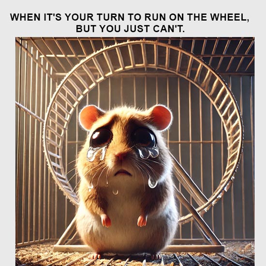 Hamster wheel meme